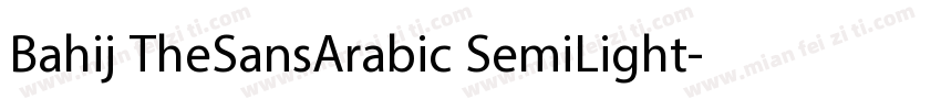Bahij TheSansArabic SemiLight字体转换